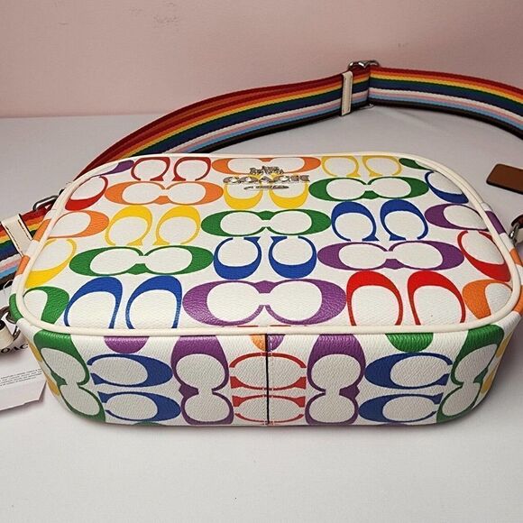 COACH CA175 Jamie Camera Crossbody Bag Rainbow Signature Pride - Picture 5 of 8